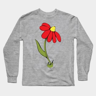 Daisy Whimsical Cartoon Illustration Happy Colours Long Sleeve T-Shirt